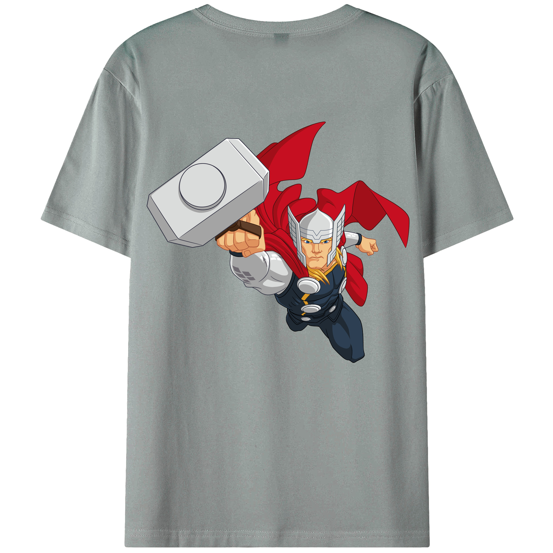 （画像用） アベンジャーズ The Avengers 綿100％ メンズ半袖Tシャツ（バックプリント） 通気性